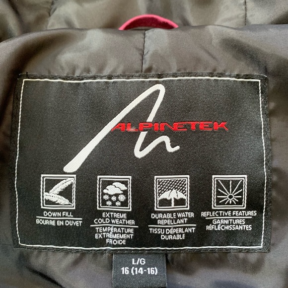 Alpinetek Downfilled Bomber Jacket Coat Parka - Picture 11 of 14